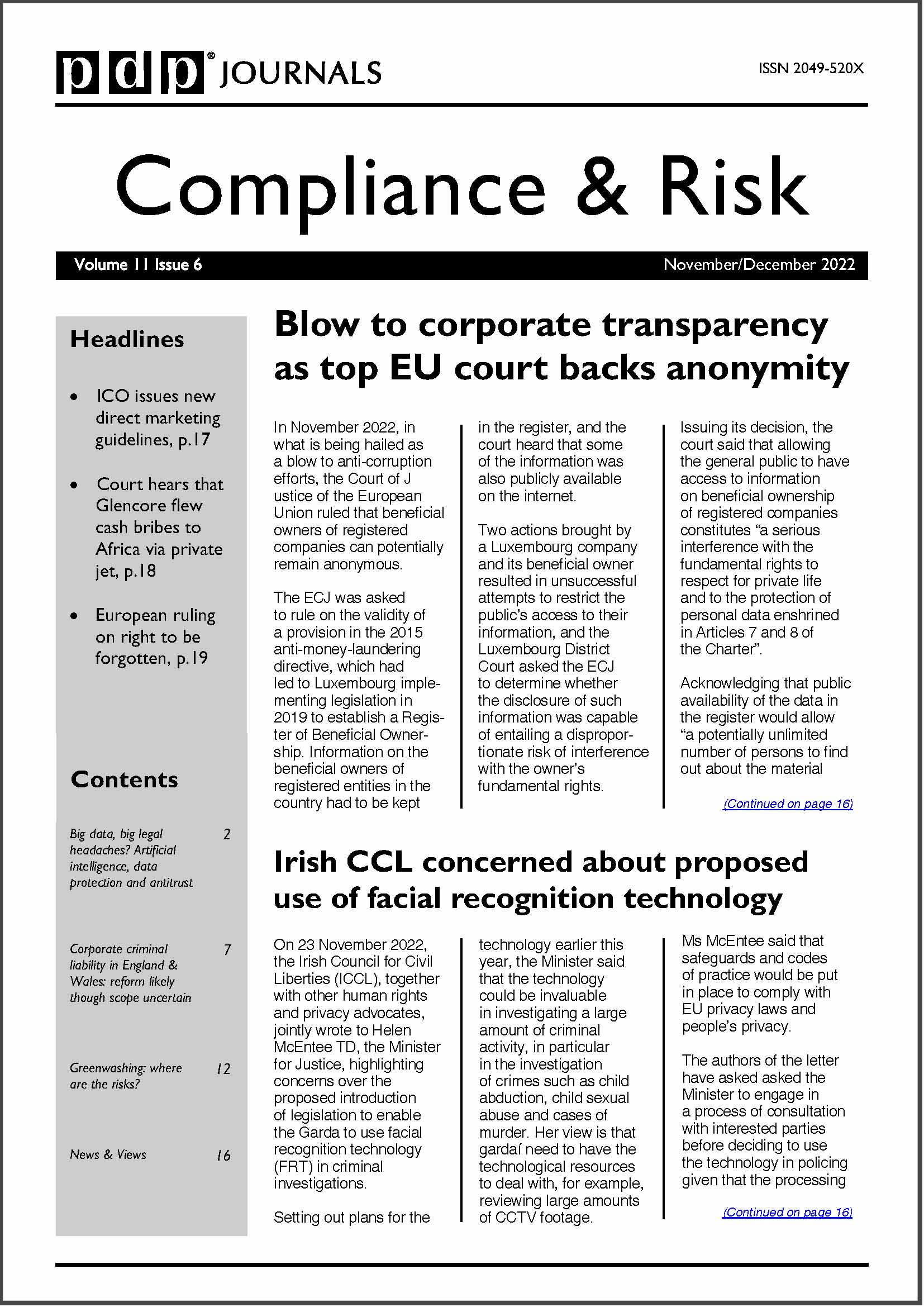 Compliance & Risk Journal